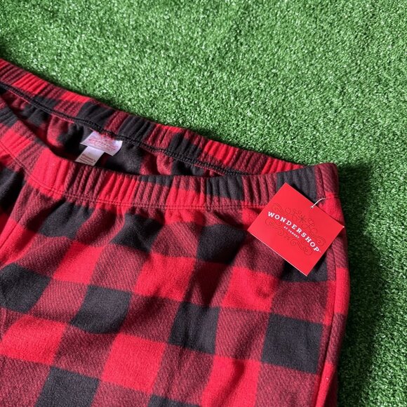 Wondershop Buffalo Plaid Microfleece Red Lounge Pajama Pant Plus Size 2X NEW - Picture 8 of 12